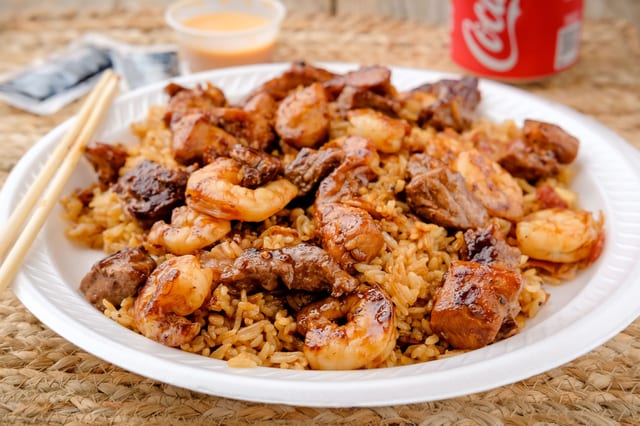 Flaming Razorback Fried Rice.